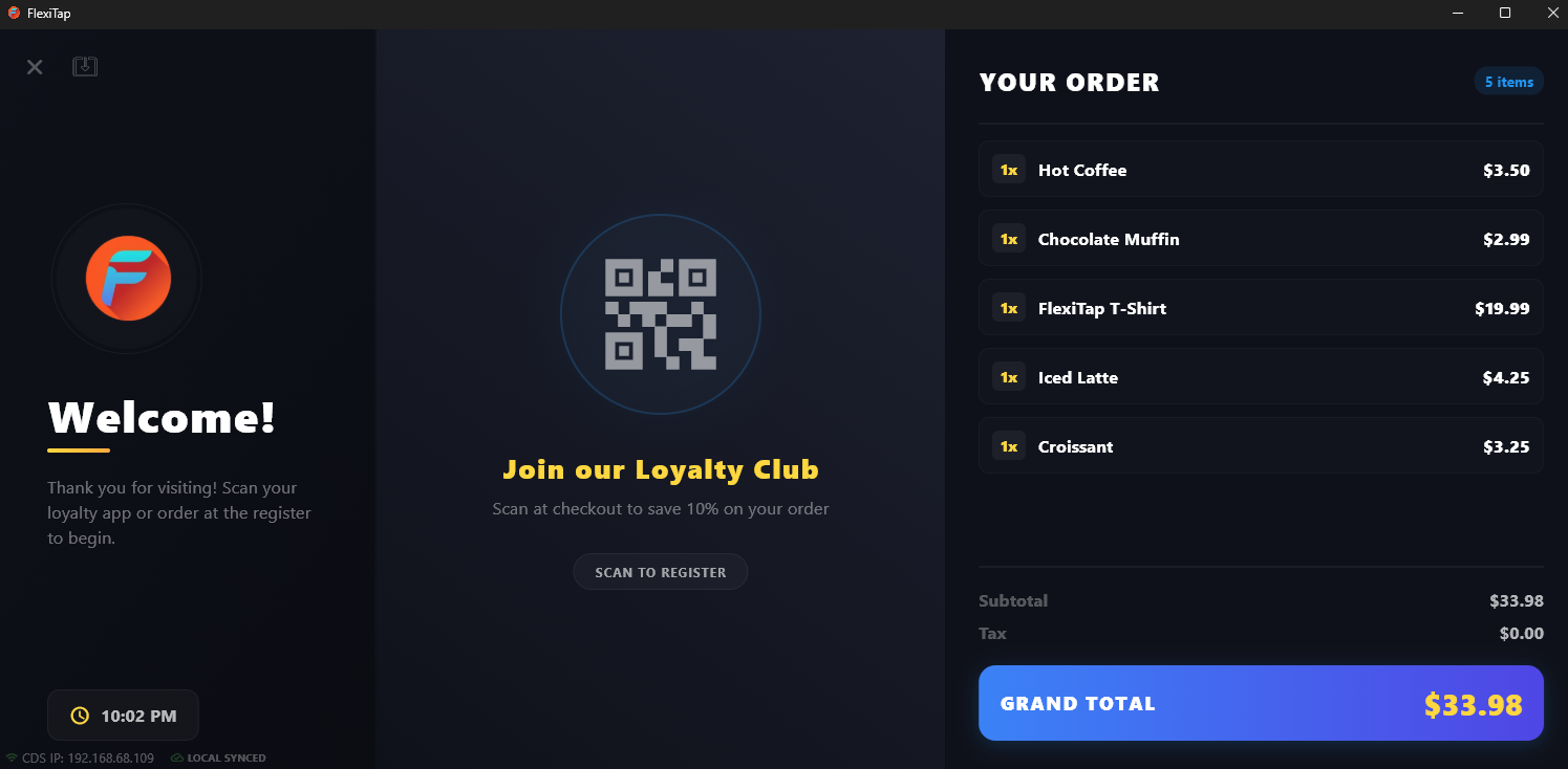 FlexiTap Customer Display System